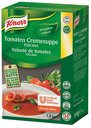 Knorr Tomaten Cremesuppe Toscana Trockenmischung (fruchtiger Geschmack mit Basilikum Note) 1er Pack (1 x 1,8 kg)