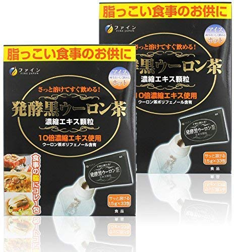 FINE JAPAN Fermented Black Oolong Tea 49.5 g (1.5g x 33 sachets) 2 pack set