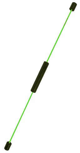 FLEXI-BAR® KIDS, Grün, hochbelastbarer Schwingstab von Flexi-Sports mit Einführungs-DVD und Trainingsplan, Schwungstab, Schwingstick für Kinder und Jugendliche