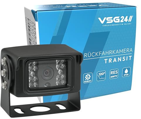 VSG24 Transit Robuste Schwerlast LKW Rückfahrkamera / einfaches Nachrüsten 12V-24V / Traktor Wohnmobil Wohnwagen / Rückfahrsystem Camera Einparkhilfe