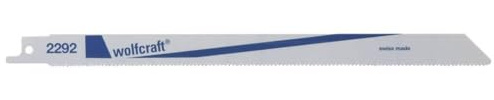 wolfcraft Säbelsägeblätter BiM, NE-Metall u. Gussrohre, feiner Bündigschnitt, 205 mm, 2292000, 2 Stück
