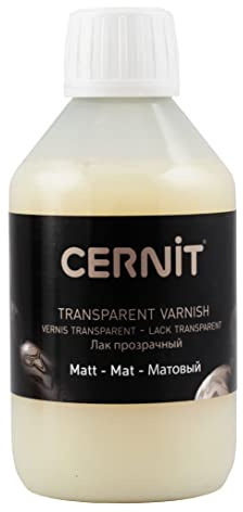 CERNIT CE3050250001C - Flakon Lack aus Wasserbasis, sehr widerstandfähig, 250ml, für die Malerei, DIY- und Bastelprojekte, Matt Transparent, 1 Stück