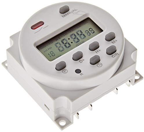 FAVOLCANO Elektronischer Timer, Zeitschalter, DC12V 16A, 28 Programme Programmierbar, LCD Display