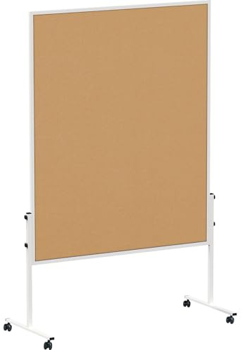 MAUL Moderationstafel braun MAULsolid mobile Korkwand mit Alurahmen | beidseitig pinnbar, flexibel verschiebbar, sicher feststellbar, robuste Pinnfläche, ideal für Workshops