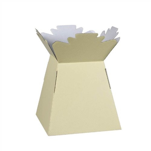 30 Transporter Box/Flower paper box vase Glossy Ivory (2795)