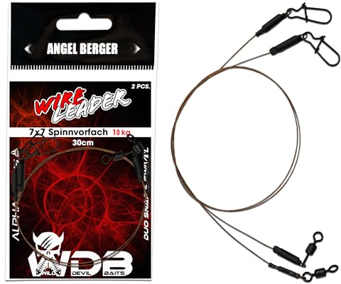 Angel-Berger Stahlvorfach Spinnvorfach Raubfischsvorfach in verschiedenen Sorten