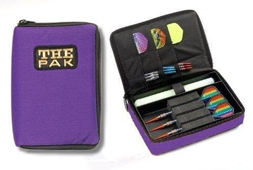 Darttasche The PAK, Farbe violett strapazierfähige Nylon-Tasche für 1-2 Sets montierter Darts und zusätzlichen Fächern für Flys und Ersatzschäfte. (ohne Inhalt)