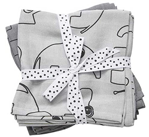 Done by Deer? Spucktücher Set Contour Grey 70x70 cm (2er-Set)