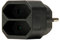 Kopp Euro 174105004 - Adaptador de 2 enchufes (1 Unidad), Color Negro