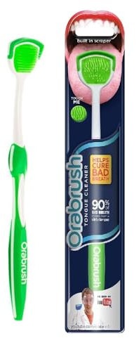 DenTek 2 in 1 Orabrush Tongue Cleaner, 1 Count (Pack of 1)