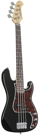 J & D PB Mini Black Shortscale E-Bass mit Split-Coil Pickup und passiver Schaltung