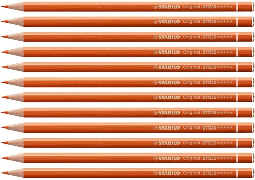 STABILO - Premium-Buntstift - Original | 12er Pack, orangerot