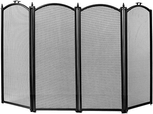 Fire Vida Stanton Funkenschutz, 4-teilig, Metall, schwarz