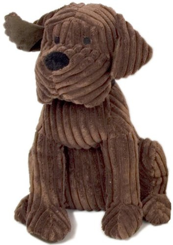 Türstopper für Hunde/Welpen, groß, schwer gerippt, aus Plüsch, Braun