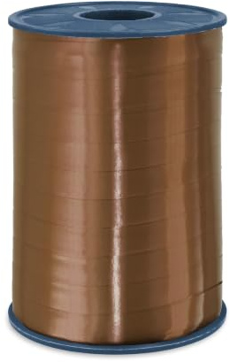 PRÄSENT C.E. PATTBERG Geschenkband braun, 250 Meter Ringelband 10 mm zum Basteln, Dekorieren & Verpacken von Geschenken zu jedem Anlass