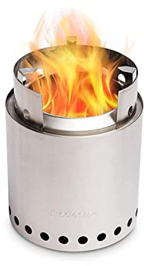 Solo Stove Campfire, hornillo portátil para camping, senderismo, mochileo y supervivencia, no necesita combustible líquido, potente y eficiente para quemar leña con poco humo, 4+ personas, acero inoxidable 304, compacta 23,5x17,8cm, 1000g