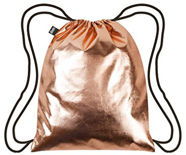 LOQI Metallic Rose Gold Backpack,43.5x34 cm