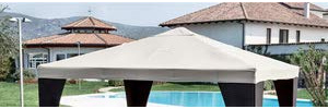 TOP TELO COPERTURA DI RICAMBIO PER GAZEBO 3x4 MT BIANCO POLIESTERE ANTISTRAPPO