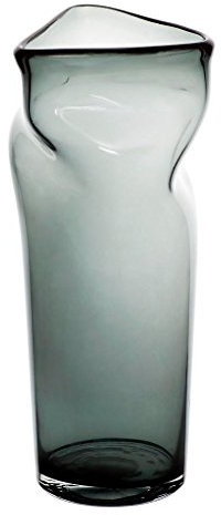 Blumenvase, Langstielvase, Glas Vase Andromeda, grau, 38 cm, moderner Style (Art Glass Powered by Cristalica)