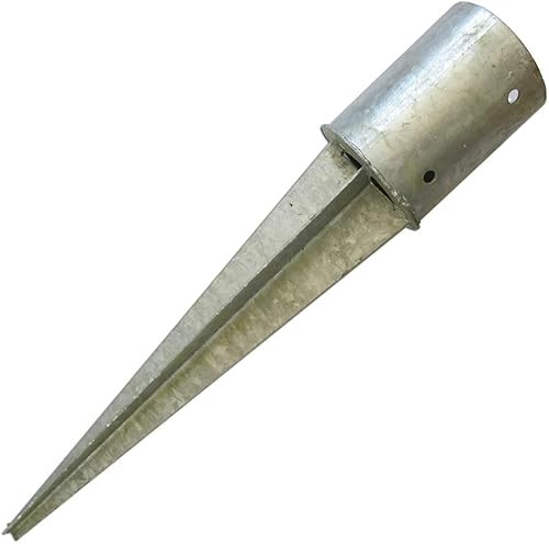 Gartenwelt Riegelsberger Einschlagbodenhülse für Pfosten Bodenhülse Einschlaghülse Pfostenträger Einschlag-Bodenhülse Pfostenanker verzinkt Ø101x600mm