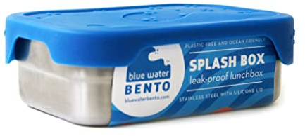 ECOlunchbox Blue Water Bento| Splash Box, Edelstahldose mit Silikondeckel | Lunchbox | Brotdose | Bento Box