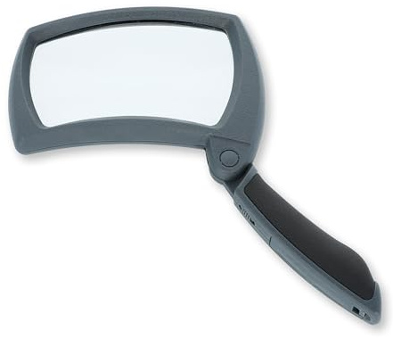 Carson Lighted MagniFold 2x Läsförstoringsglas med ergonomiskt vikbart handtag och belysning (MJ-50)