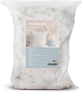 Primaflor Polyesterfasergemisch - 10 kg, Waschbare Füllwatte - Allergiker Geeignete Kissenfüllung - Bastelwatte zum Ausstopfen und Füllen - Made in Germany - Füllung für Kissen, Sitzsäcke und Stofftiere