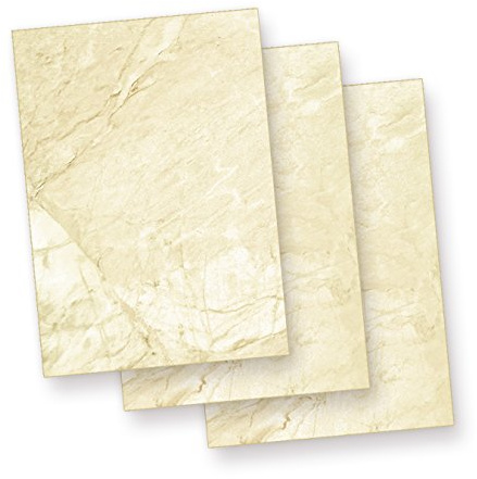 Karton Marmor A5 (100 Blatt) 170 g/qm Beidseitig braun, Druckerpapier für Urkunden Speisekarten Basteln