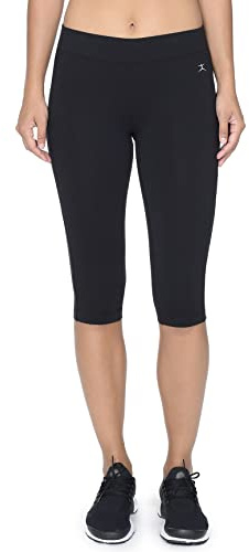 Danskin Women's Plus SizeCapri Legging Capri, Black, 1X