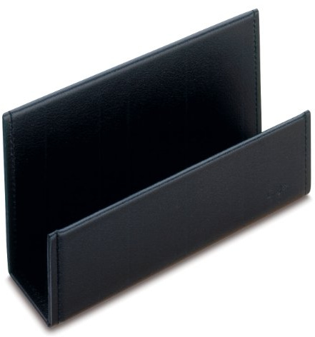 Läufer 33026 Monza Briefständer, strapazierfähiger Lederfaserstoff, schwarz, Handgefertigt aus Lederfaserstoff in Deutschland, Dokumentenhalter aus Lederfaserstoff
