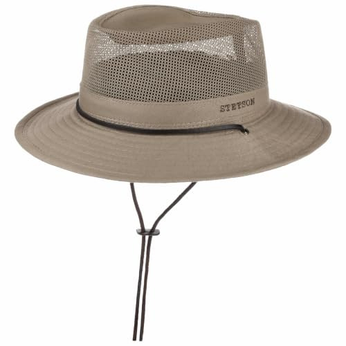 Stetson Takani Safarihut Traveller UV-Schutz 30 Coolmax Damen und Herren Sommer Winter beige XL (60-61 cm)