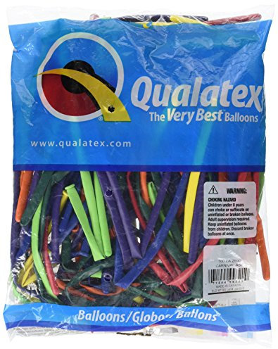 Qualatex 99321 260QCARNIVAL AST 100CT palloncini modellabili o attorcigliati, Carnevale