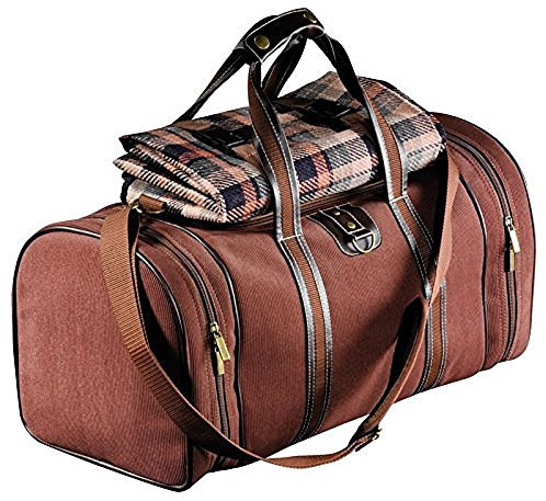 Picknicktasche für 4 Personen - inkl. Fleecedecke mit Namen - mit individuellem Stick