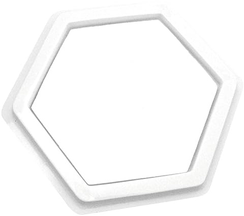 Sunnysue EDUPLAY 220-070 Stempelkissen blanko Hexagon/Sechseck, weiß (1 Stück)