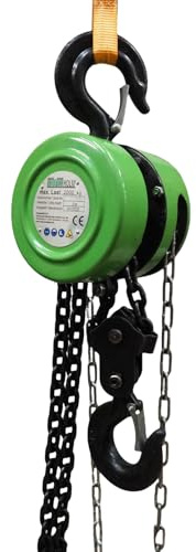 TRUTZHOLM Kettenzug mit Einfachbremse Flaschenzug Seilzug Hebezug Ratschenzug Hubhöhe - HSZ - rund (2000 kg - 3 m)