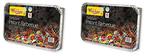 2 X Größe der Familie Bar-Be-Quick-Quick Grill-Packs Jede Packung Feeds zu 10 Personen beste Weltmarktführer Einweg-Grill