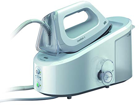 Braun CareStyle 3 IS3041WH, Ferro da Stiro con Caldaia, Getto di Vapore 310g/min, Riscaldamento Rapido, Modalità Standby, Serbatoio Large 2L, bianco/grigio