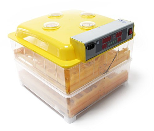 Wiltec Automatische Brutmaschine für 112 Eier, Inkubator mit vollautomatischem Wendesystem, Brutautomat mit Temperatursteuerung und Feuchtigskeitsregulierung, Brutkasten zum Eier ausbrüten