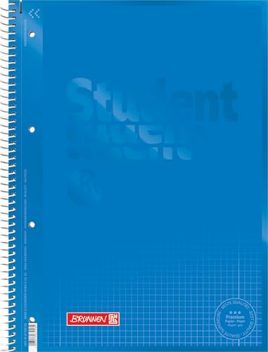BRUNNEN Collegeblock Premium Student Colour Code | A4, Lineatur 28, 80 Blatt, azur