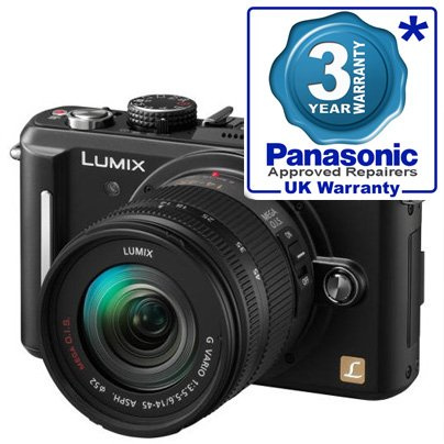 Panasonic Lumix GF1 12.1MP Digital System Camera 14-45mm Lens Kit - Black