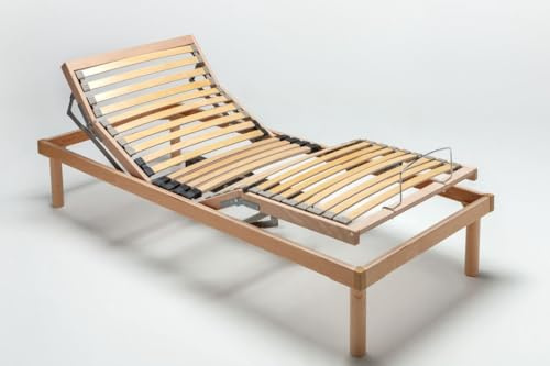 Mentor - Rete Ortopedica a Alzata Elettrica SINGOLA 90x200 Diantha MED Elettrica DISP. MEDICO DETRAIBILE con 2 motori (4 per matrimoniale) indipendenti e Telecomando Wireless Omaggio