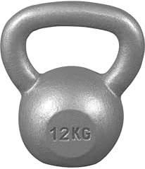 GORILLA SPORTS® Kettlebell 2–32 kg aus Gusseisen, einzeln oder als Set | Bodenschonend in Schwarz oder Silber, mit flachem Standboden und griffiger Struktur; Schwunghantel, Kugelgewicht, Rundgewicht