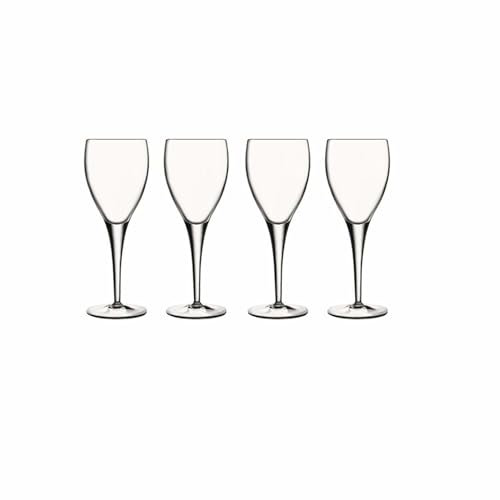 Luigi Bormioli Large Wine Glasses Set of 4 - Michelangelo Crystal Wine Glasses 340ml, Ultra Clear and Durable Dishwasher Safe Glassware with Titanium Reinforced Stems, Gift Box Included, Made In Italy