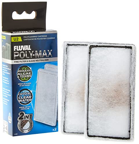 Fluval Clearmax Filtereinsatz mit Premium-Harz zur Absorbierung von Phosphat, Nitrit und Nitrat für Fluval Innenfilter U2, 2er Pack