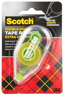 Scotch Adhesive Roller Extra Strength, .31 in x 33 ft, Great for Home Office and School Projects, 1-Pack