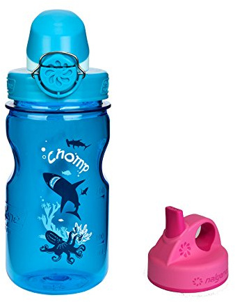 Nalgene 'Everyday OTF Kids' 0,375 L, blau Chomp, + Grip-n-Gulp-Deckel pink