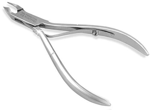 InstrumenteNrw Nagelhautzange Profi mit 0,4 cm Schnittlänge, gefedert, matt, rostfreier TOPINOX Spezialstahl, Silber