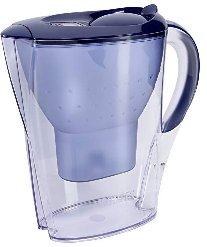 BRITA Marella azul – Jarra de Agua Filtrada con 1 cartucho MAXTRA+, Filtro de agua BRITA que reduce la cal y el cloro, Agua filtrada para un sabor óptimo, 2.4L
