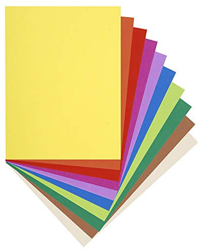 Exacompta - Réf. 160300E - Paquet de 10 chemises rigides FLASH 220 g/m2 aux teintes vives - 100% recyclées et certifiées Ange Bleu - dimensions 24x32 cm pour format A4 - 10 couleurs assorties