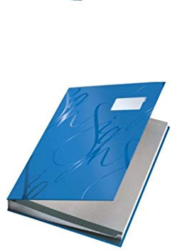 Leitz 57450035 Unterschriftsmappe Design, 18 Fächer, blau